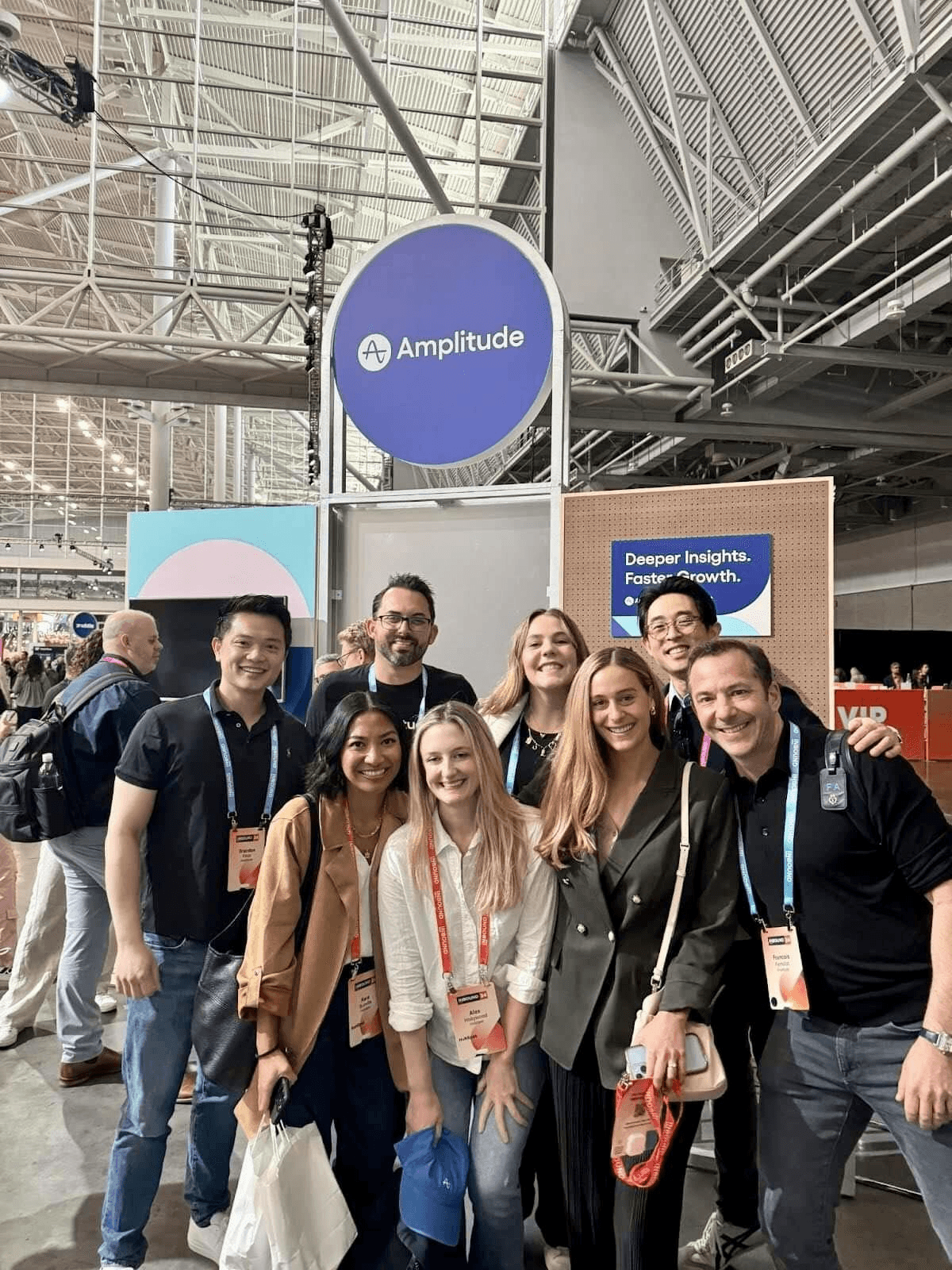 Amplitude team group photo at SaaStr 2024 conference